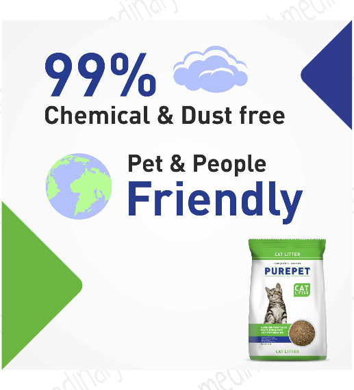 Purepet Clumping Lavender Fragrance Cat Litter (for Multiple Cats), 5kg