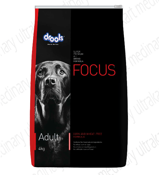 Drools Focus Adult Super Premium Dry Dog Food, Chicken, 4kg Medinary