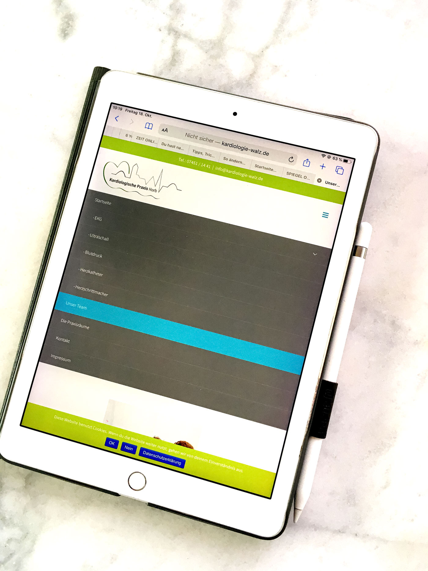 Website Dr. Walz, Kardiologie Horb Werbeagentur Mediographics