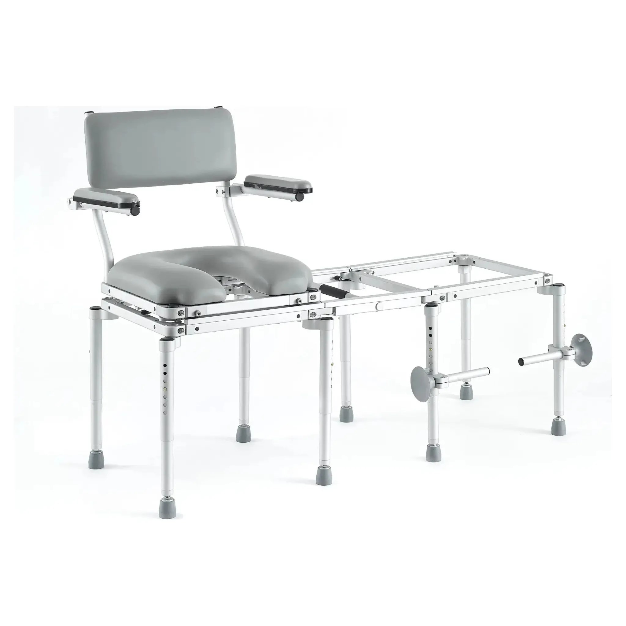 Nuprodx Shower Commode Chair With Transfer Bench MC5000 — Mediriser