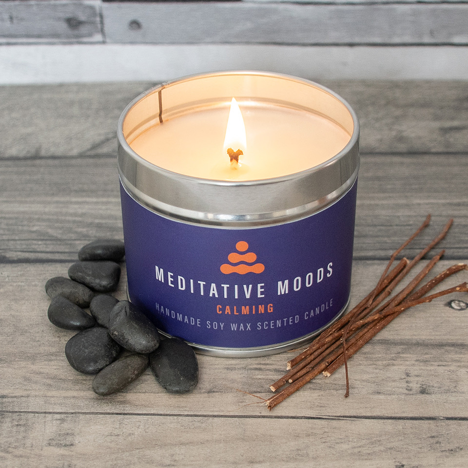 Calming Scented Wax Mood Candle Meditative Moods