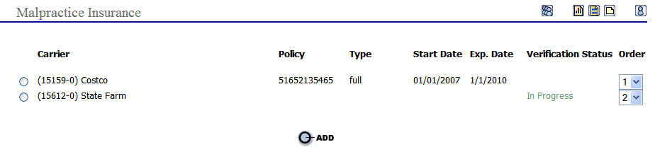 Adding Malpractice Insurance
