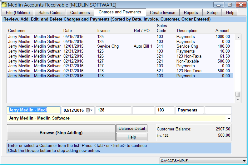 Accounts Receivable & Invoice Software by Medlin Desktop/Laptop Accounts Receivable Software