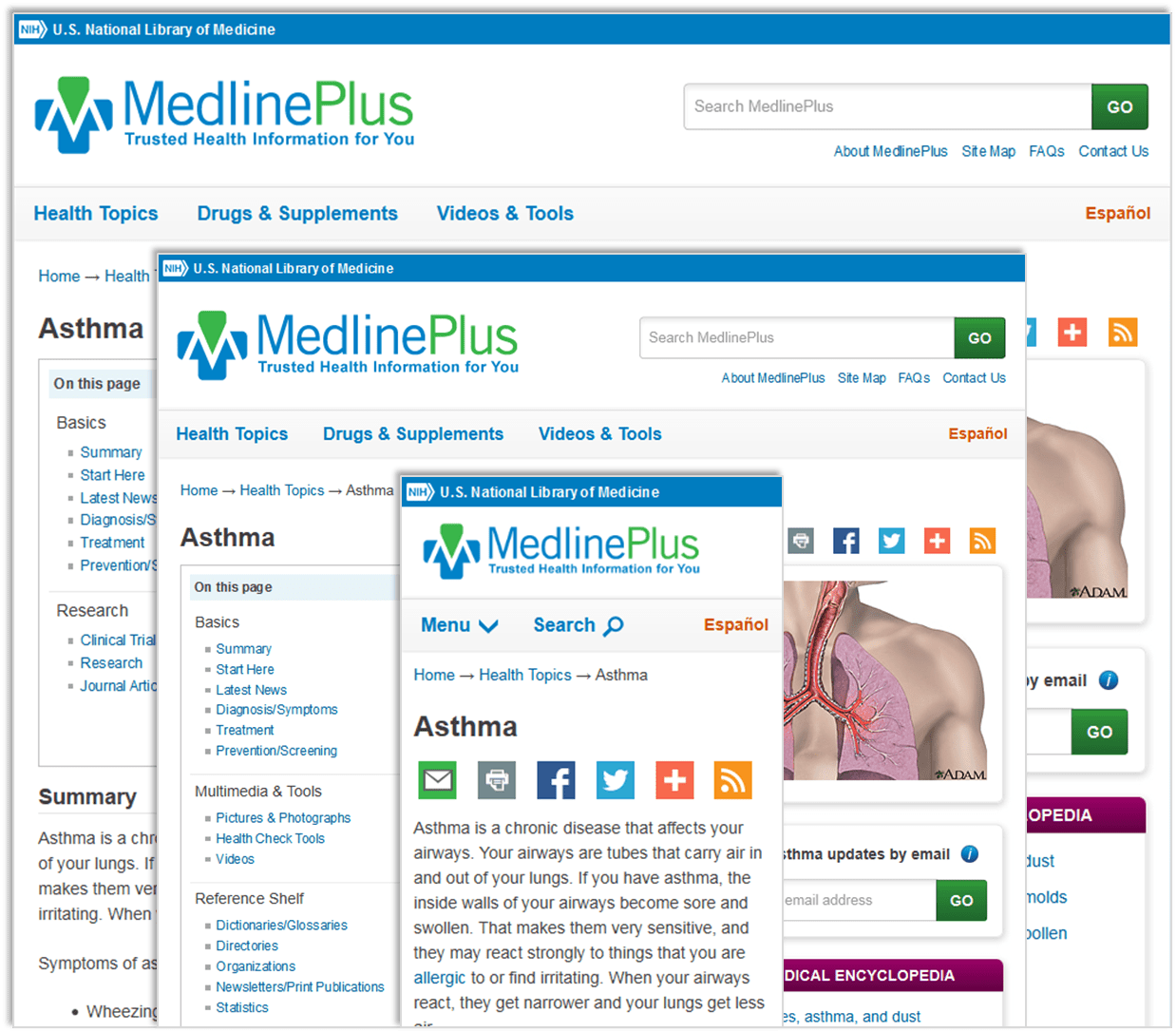 MedlinePlus® Everywhere Access from Your Phone, Tablet or Desktop