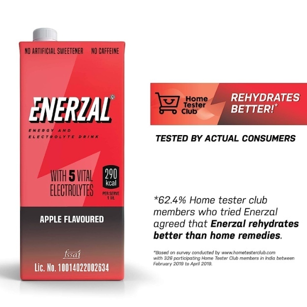 Enerzal Balanced Energy Apple Drink 1000ml Uses, Price, Dosage, Side