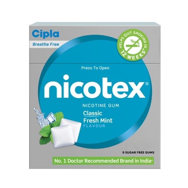 Nicotex Classic Mint 4 Chewing Gum Uses, Price, Dosage, Side Effects