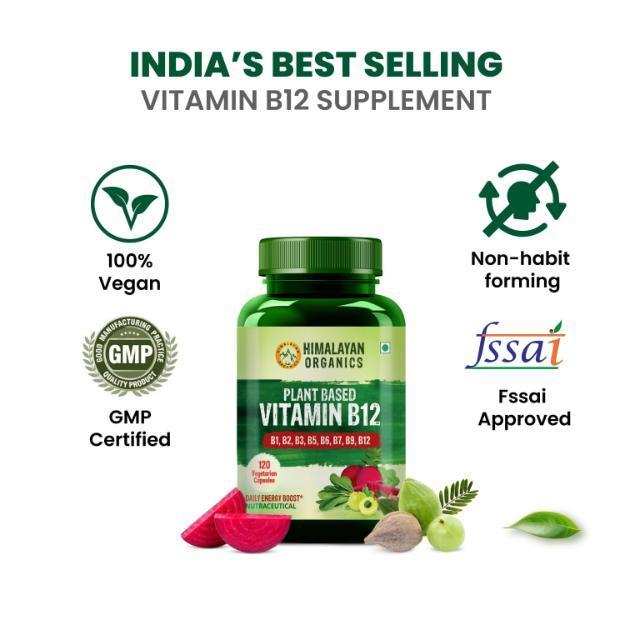 Himalayan Organics Plant Based Vitamin B12 Natural Capsules Uses