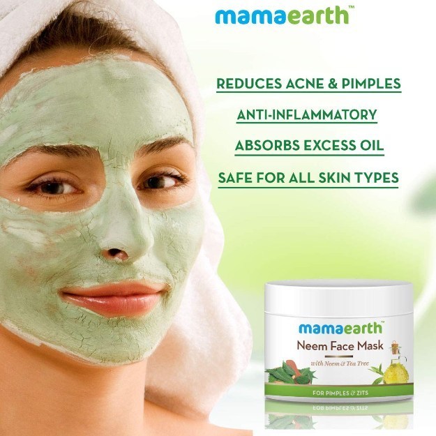 Mamaearth Neem Face Mask in Hindi की जानकारी, लाभ, फायदे, उपयोग, कीमत