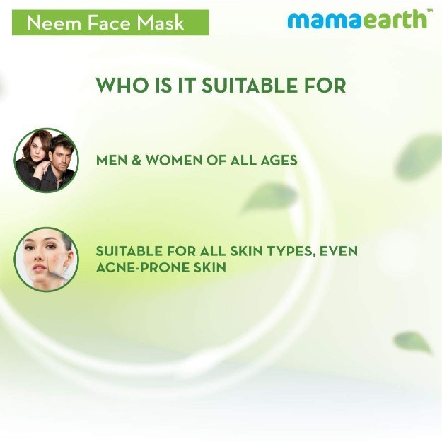 Mamaearth Neem Face Mask in Hindi की जानकारी, लाभ, फायदे, उपयोग, कीमत