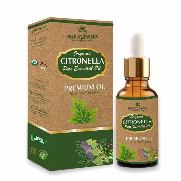 Deep Ayurveda Citronella Pure Essential Oil in Hindi की जानकारी, लाभ