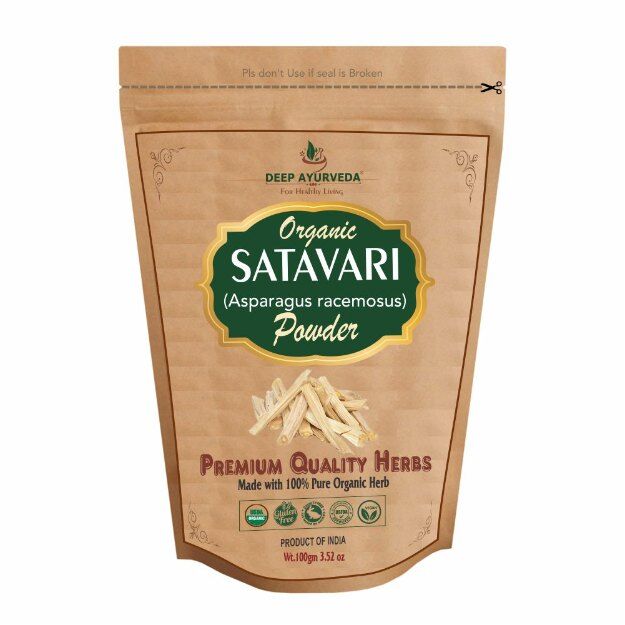 Deep Ayurveda Organic Satavari Powder (Asparagus racemosus) in Hindi की