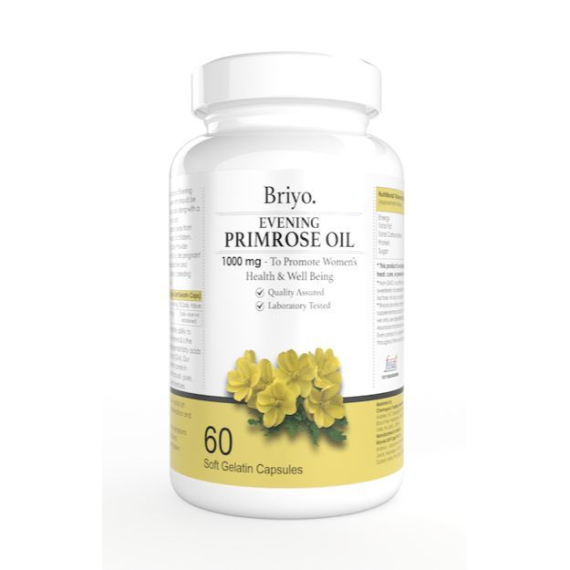 Briyo Evening Primrose Oil Softgel Capsules in Hindi की जानकारी, लाभ