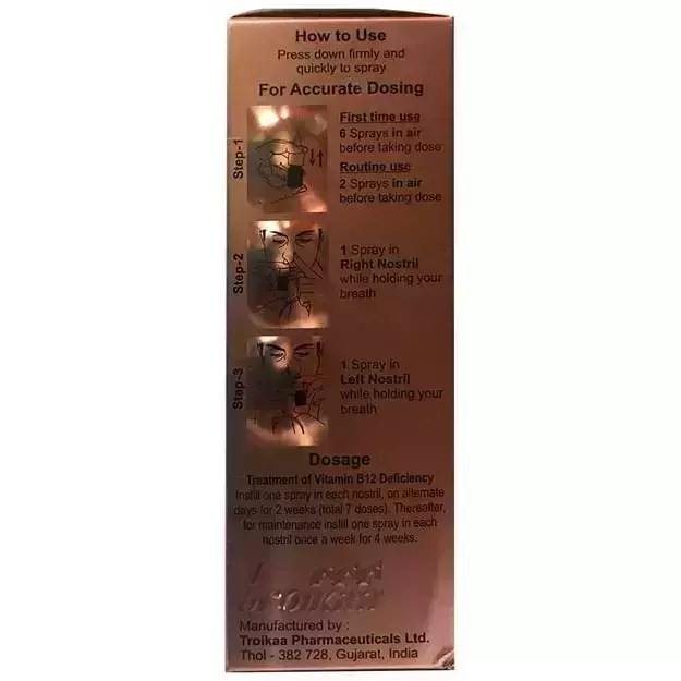 Naso B12 Nasal Spray Uses, Price, Dosage, Side Effects, Substitute