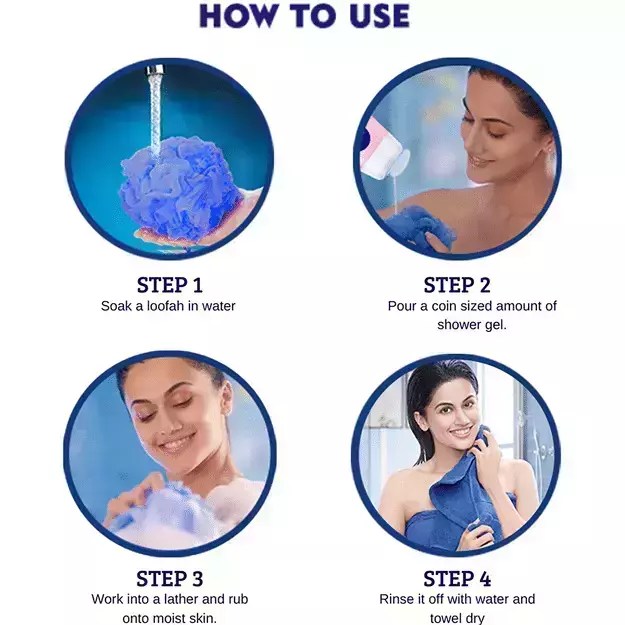 Nivea Shower Gel Frangipani & Oil 125ml in Hindi की जानकारी, लाभ, फायदे