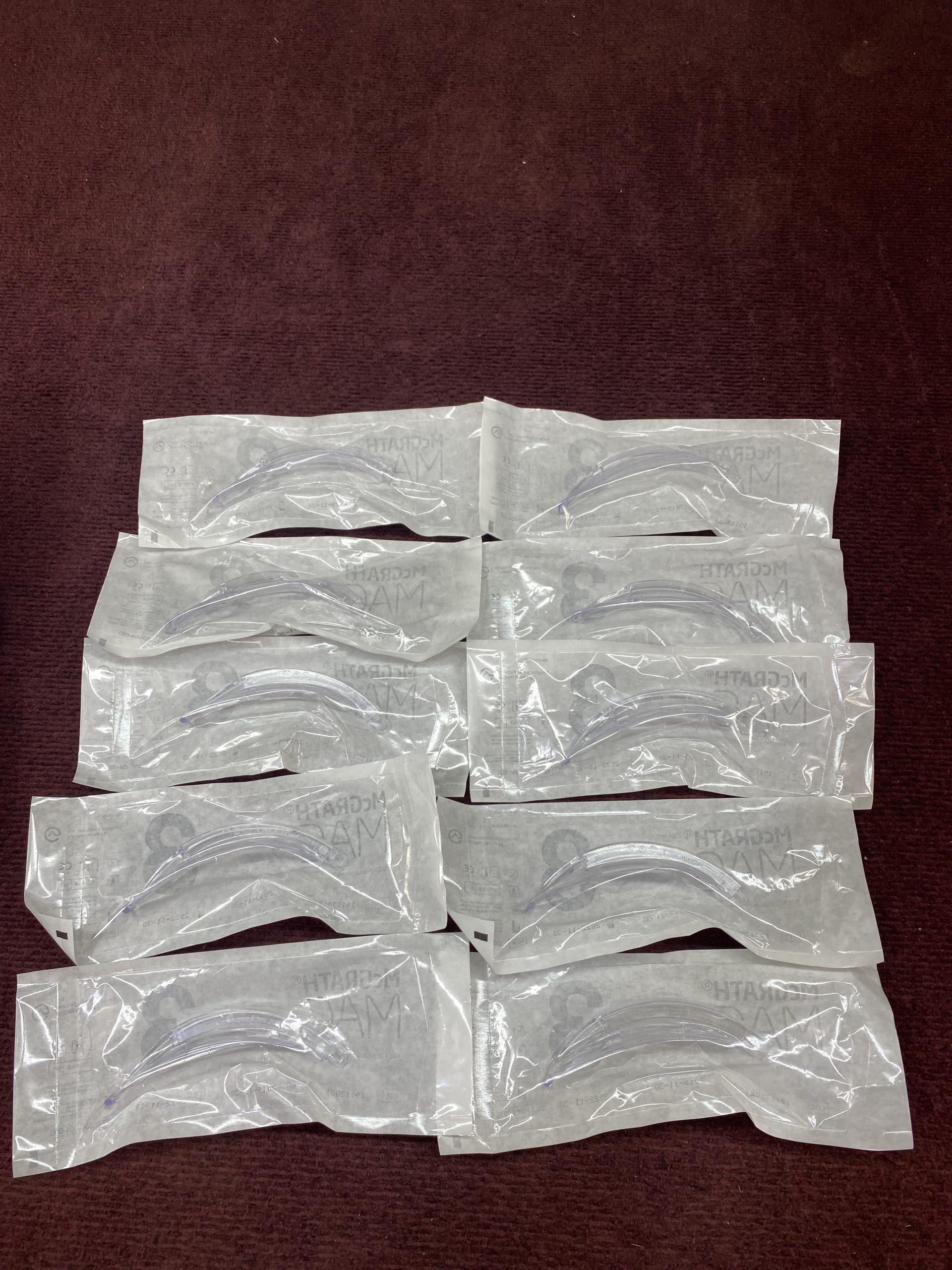 McGrath MAC 3 Disposable Laryngoscope Blades 350004000 EXP11302022