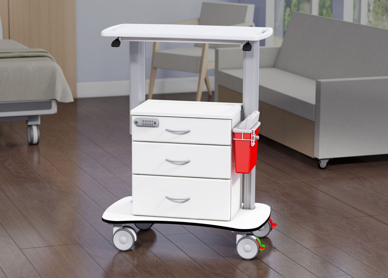 Height Adjustable Medical Cart MedViron