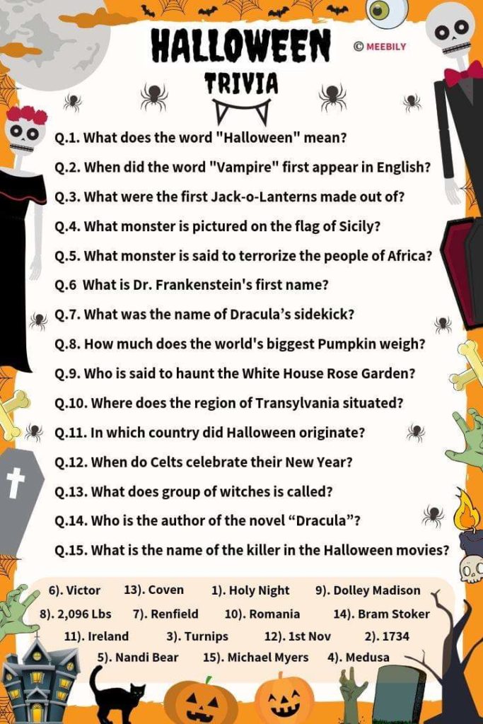 90+ Halloween Trivia Questions & Answers Meebily
