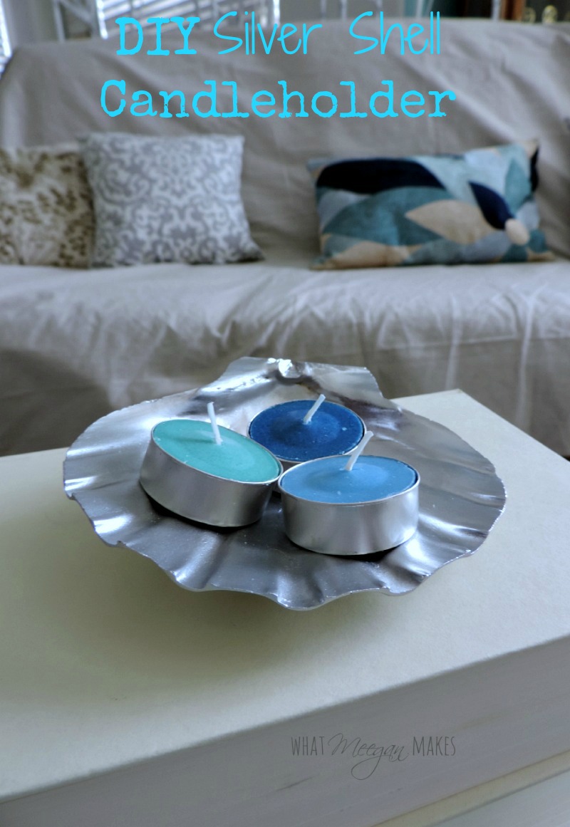 DIY Silver Shell Candle Holder What Meegan Makes