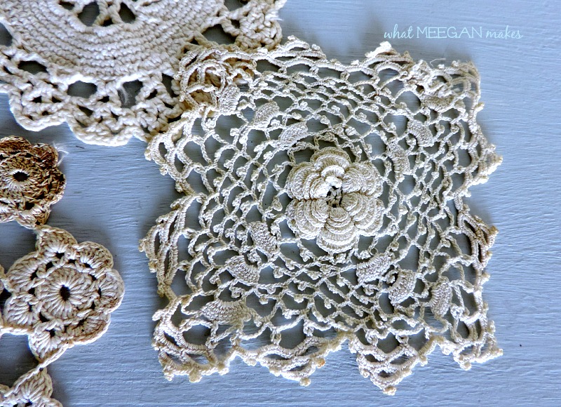 DIY Vintage Doily Art What Meegan Makes