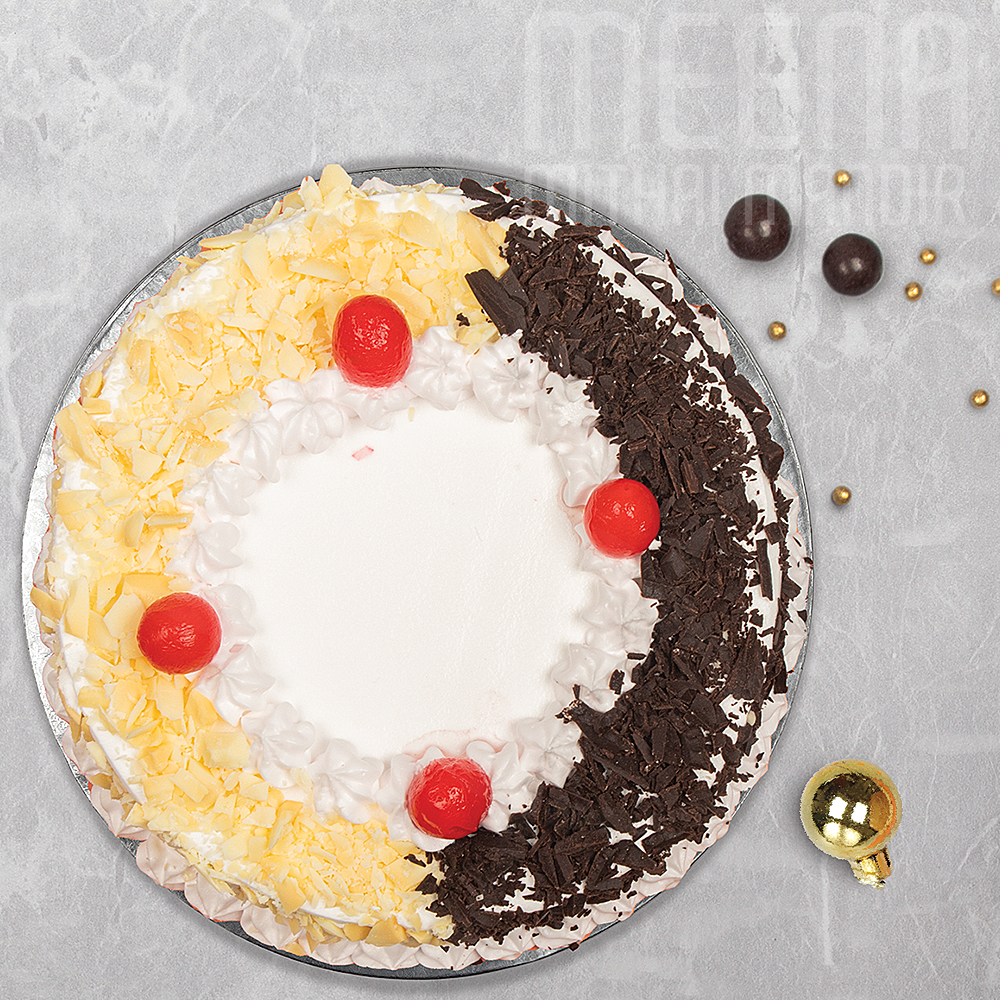 Black & White Forest Cake Meena Mithai Mandir
