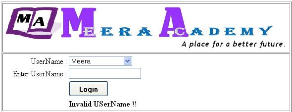 Create Login Form in Login Name match with Items