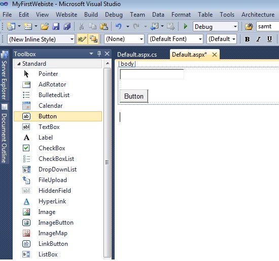 Adding Server side Controls on a web form C.