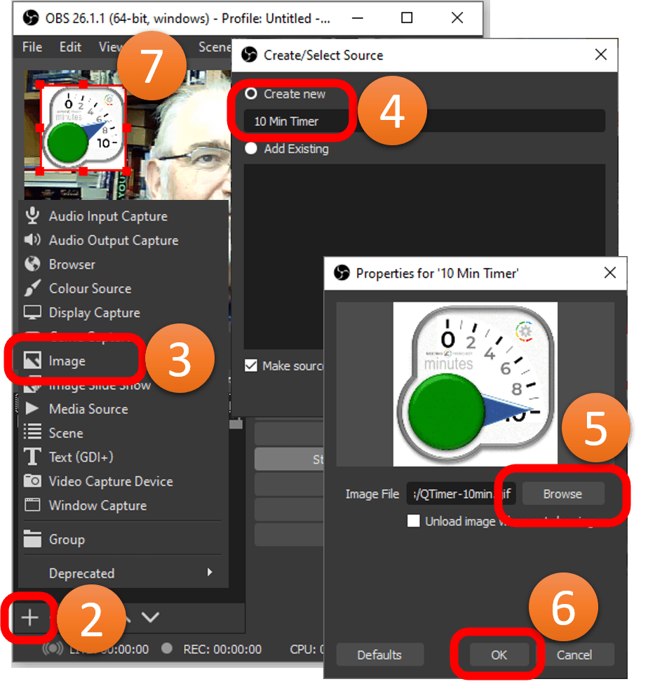 Countdown Timers in Virtual cams Meeting Toolchest
