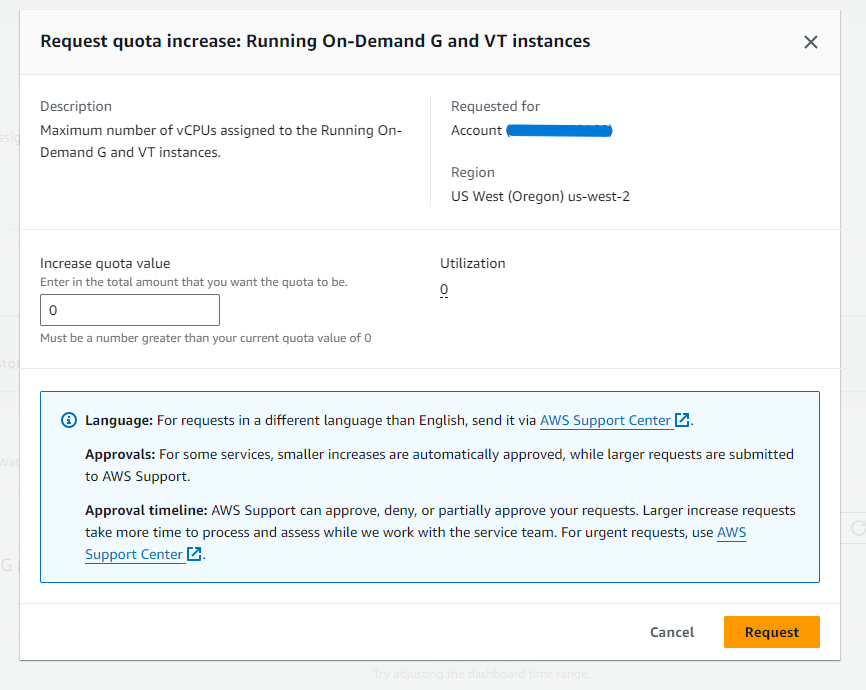 How to increase AWS vCPU quota Developer Guide