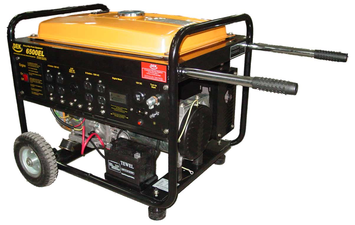 DEK 6500 6500 watt gasoline generator Three year warranty