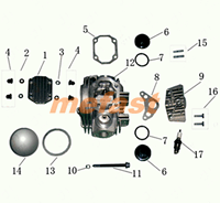 110cc parts diagram Top end