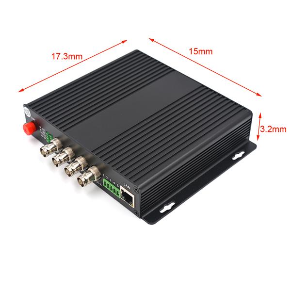 4 Channels HD SDI Video Audio over Fiber Optic Transmitter