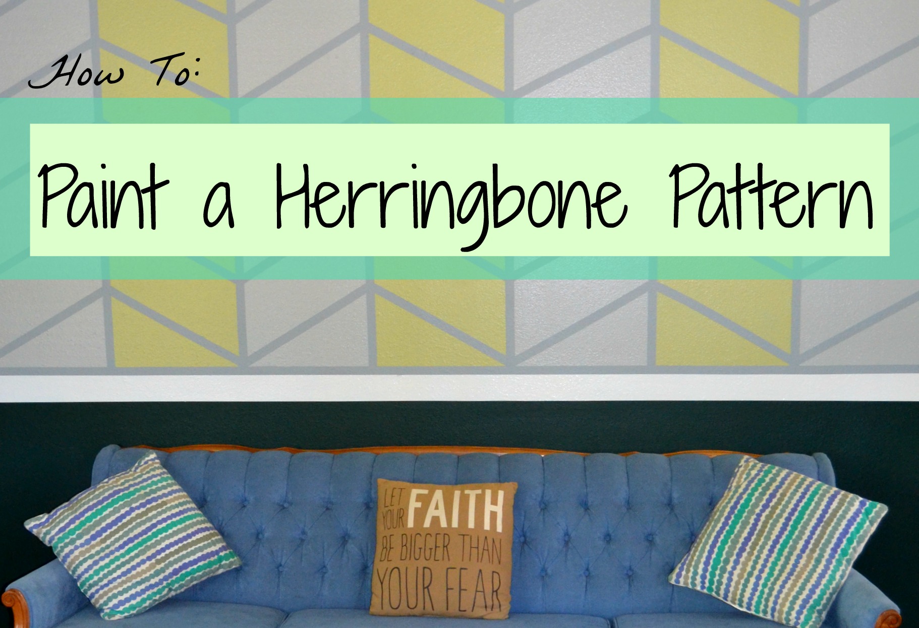 How to Paint a Herringbone Pattern Me Flying Free