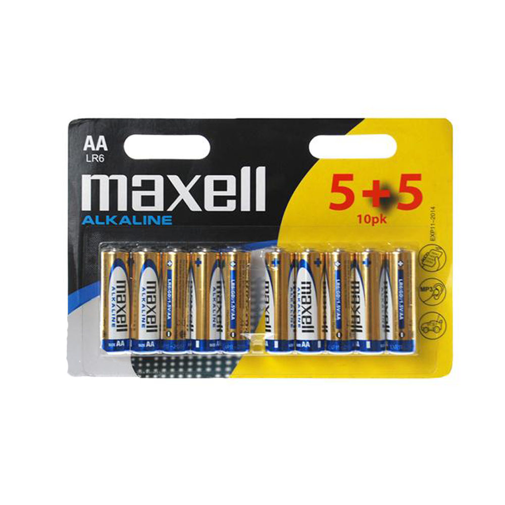 Maxell Battery Alkaline LR6 AA 5+5 Packs to MEGA electronics