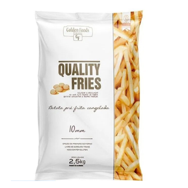 Batata Palito Quality Fries 2kg 10mm MegaG Alimentos