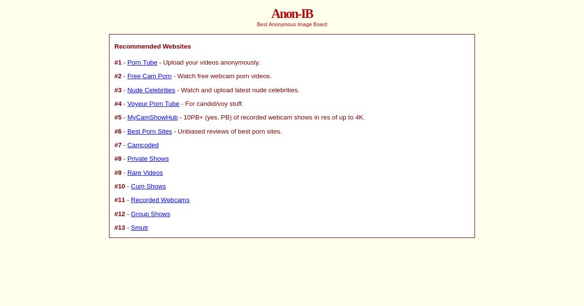 【魚拓】AnonIB // Best Anonymous Image Board