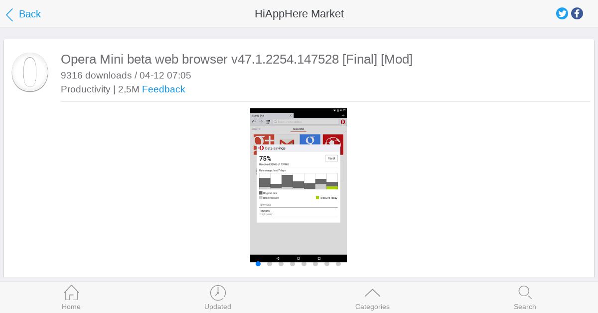 【魚拓】Opera Mini beta web browser 47.1.2254.147528 [Final