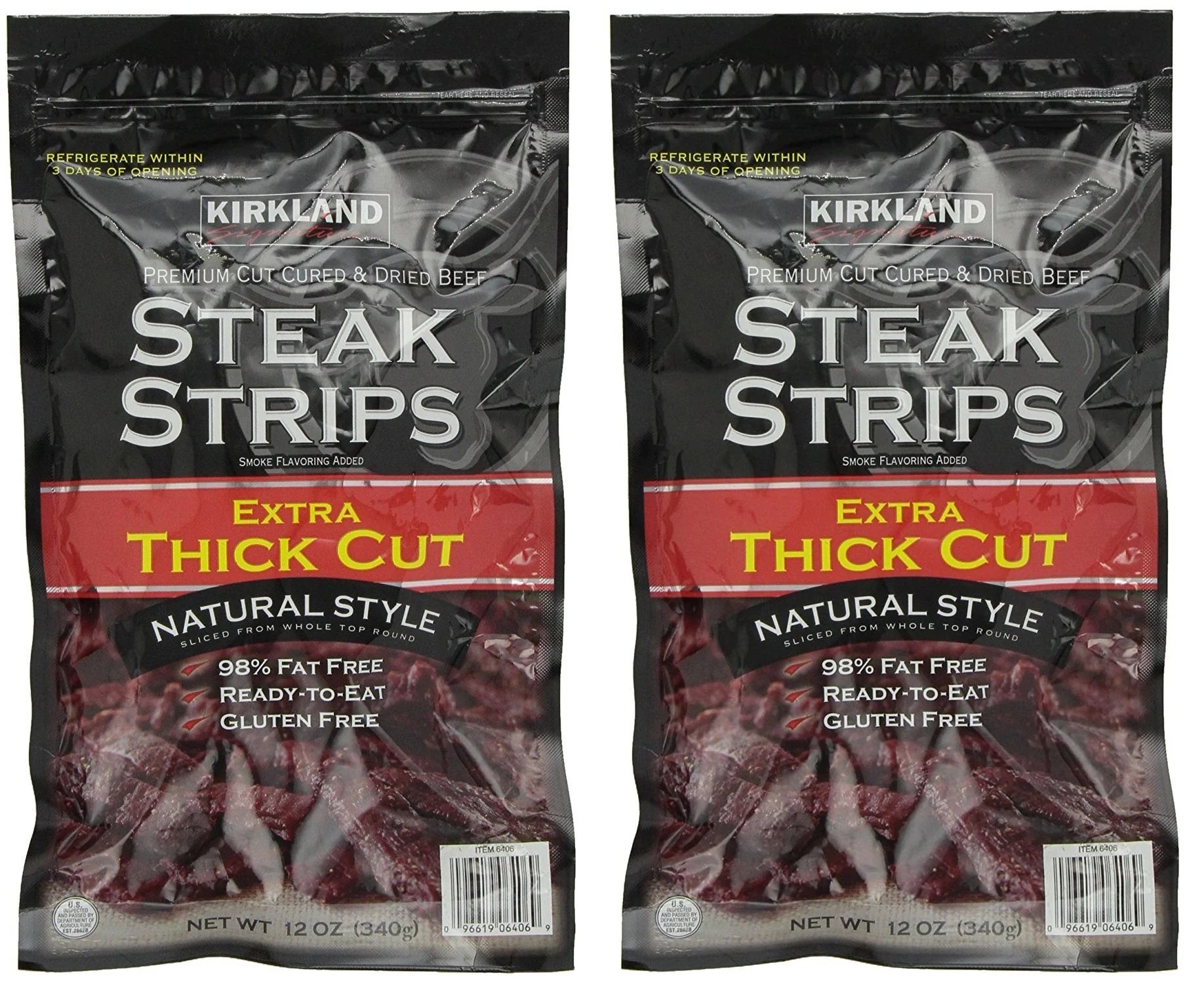 Kirkland Signature Steak Strips Extra Thick Cut, 2 Pack (12 oz Bag