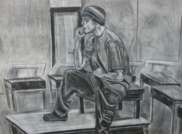 Charcoal Drawing from College Megan Coyle Artist & Illustrator
