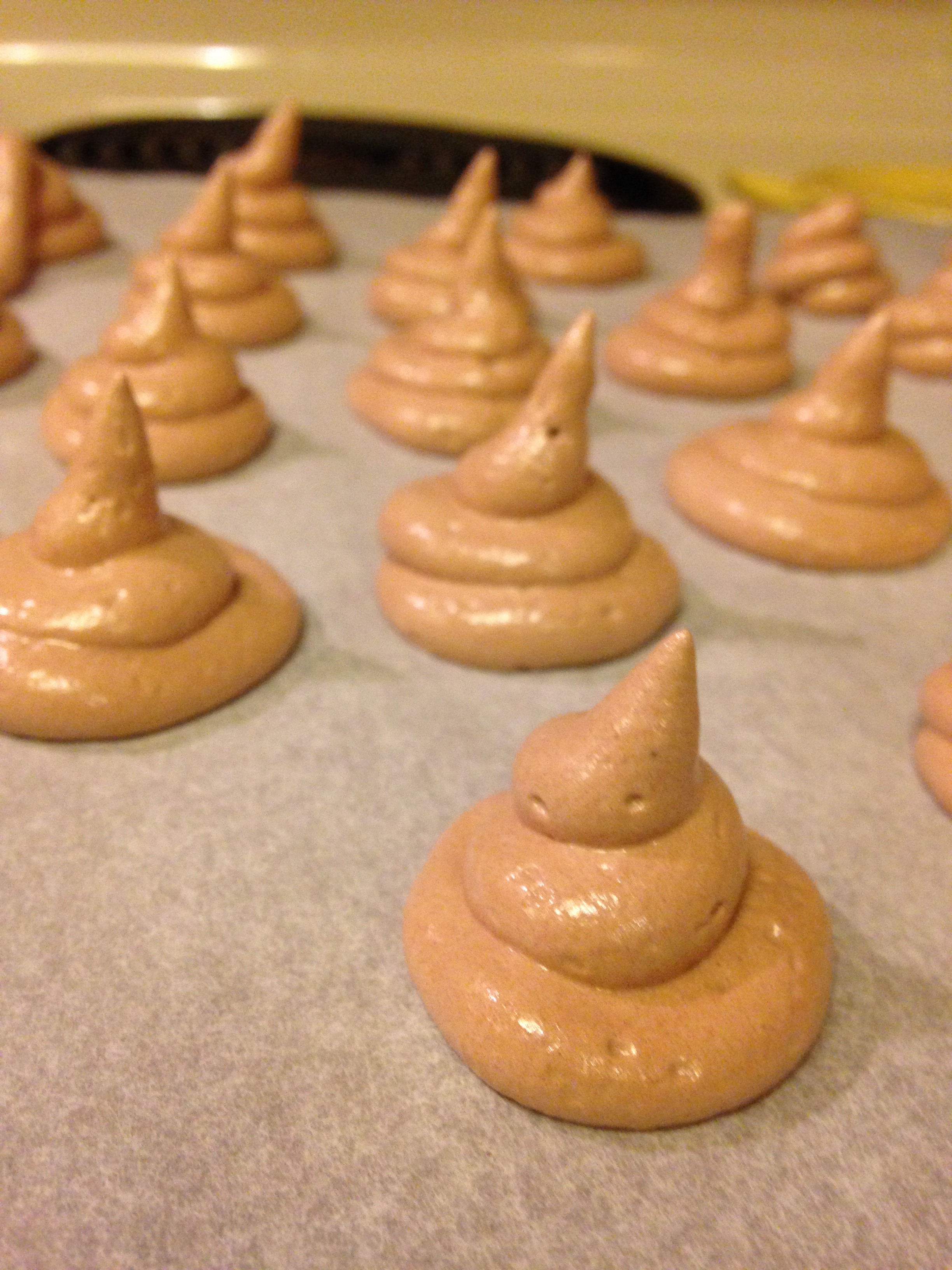 Poop emoji meringue cookies Megan's Island