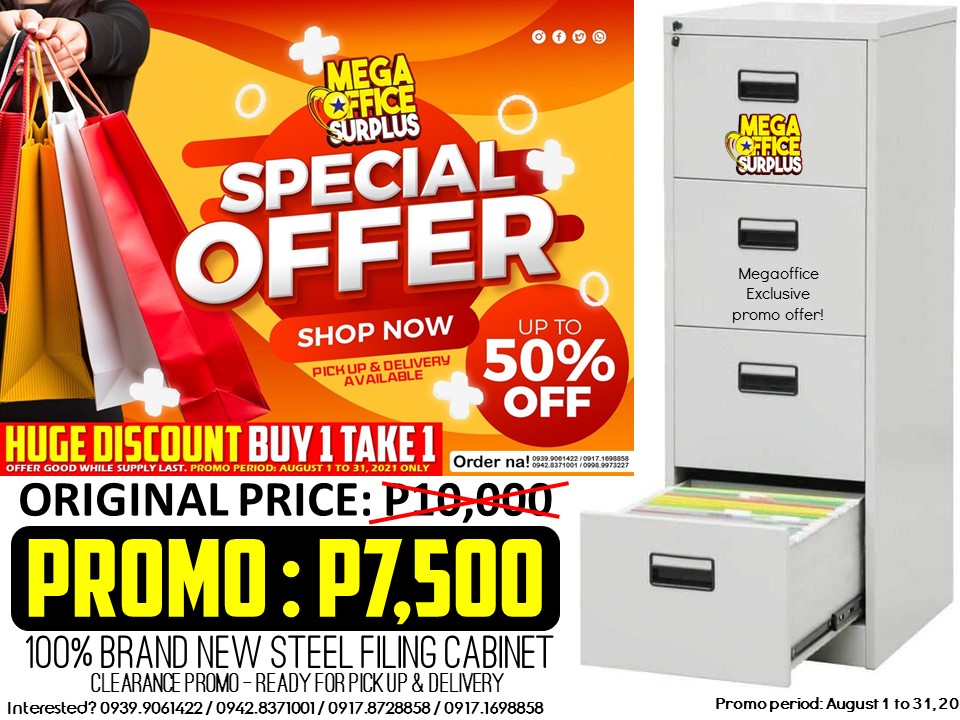 Steel Filing > Clearance Sale P7,500 Promo at MEGAOFFICE