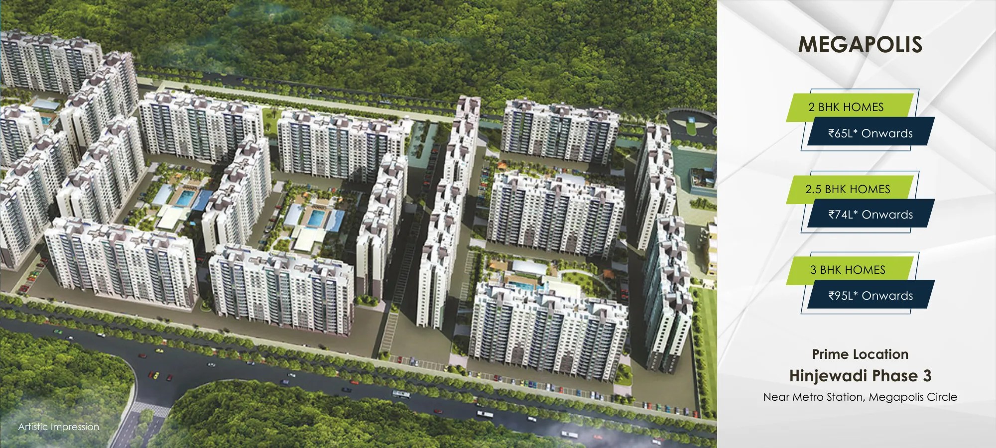 2, 2.5 & 3 BHK Flats in Hinjewadi Megapolis Township