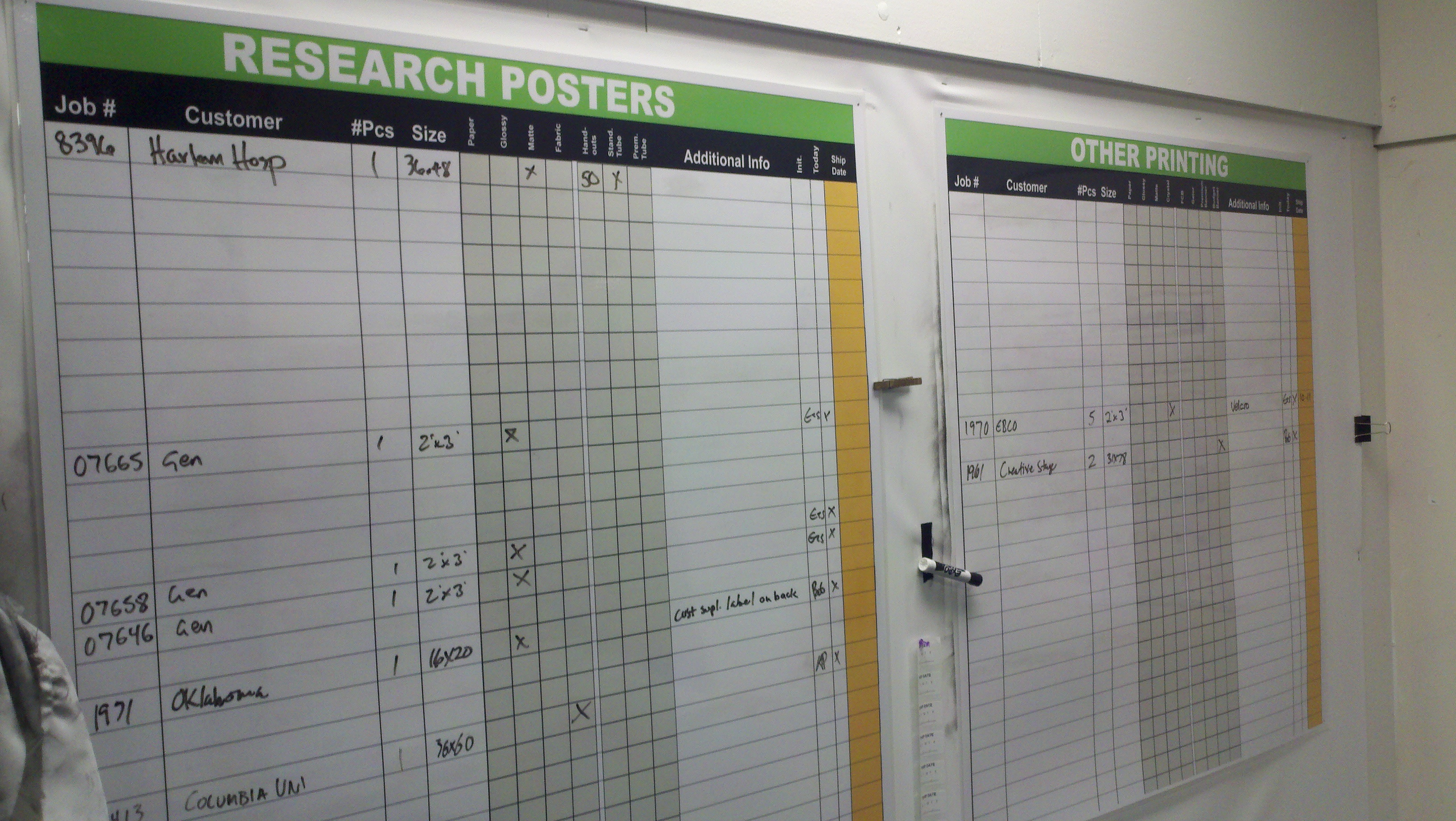 Dry Erase Poster Lamination megaprintinc