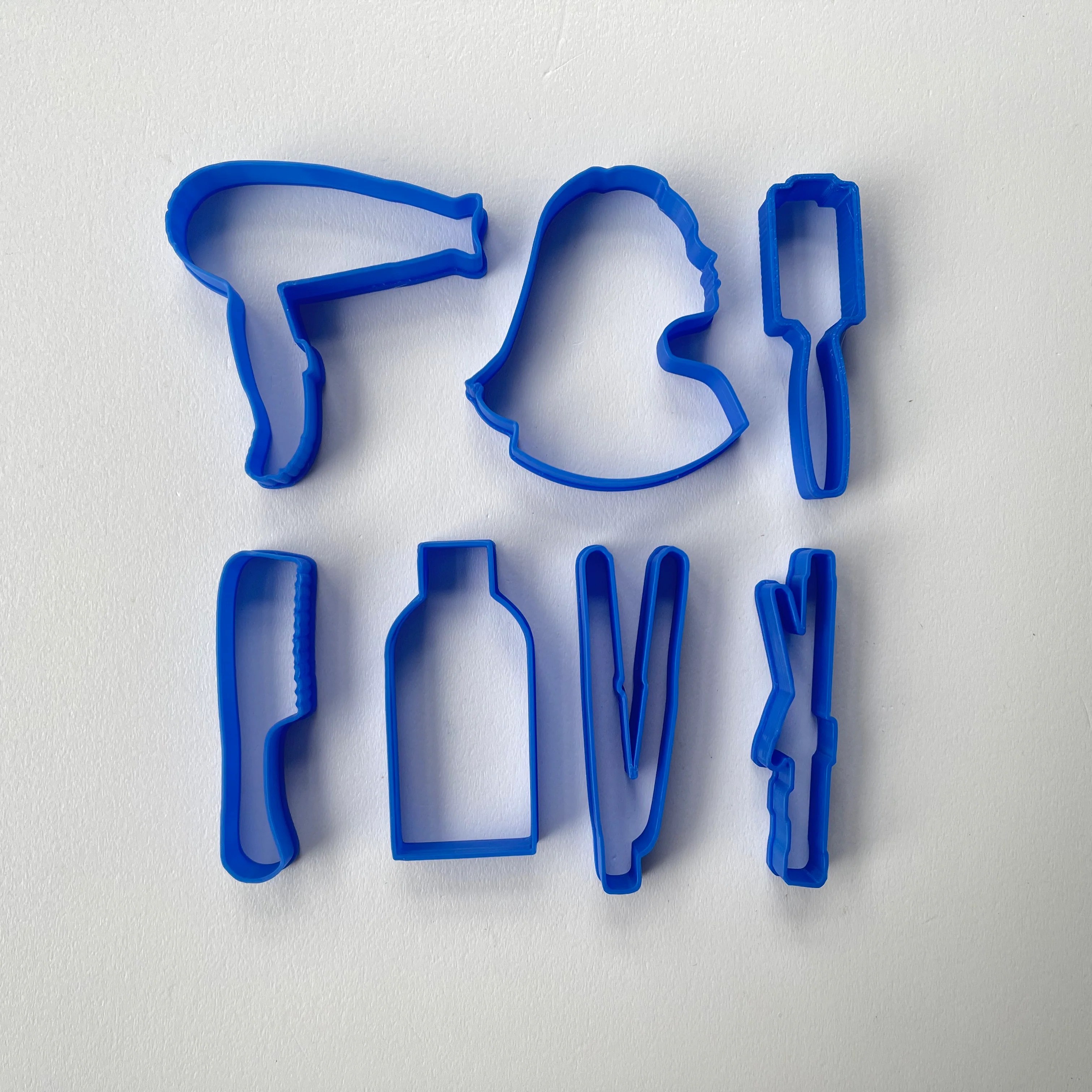 Hair Set Cookie Cutters Small and Medium MEG cookie cutters