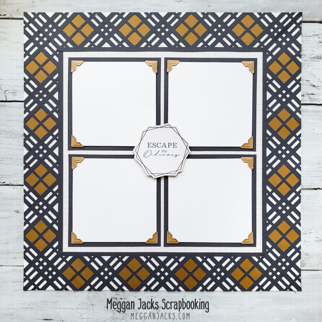 Creative Memories Diagonal Plaid Border Punch Frame Layout