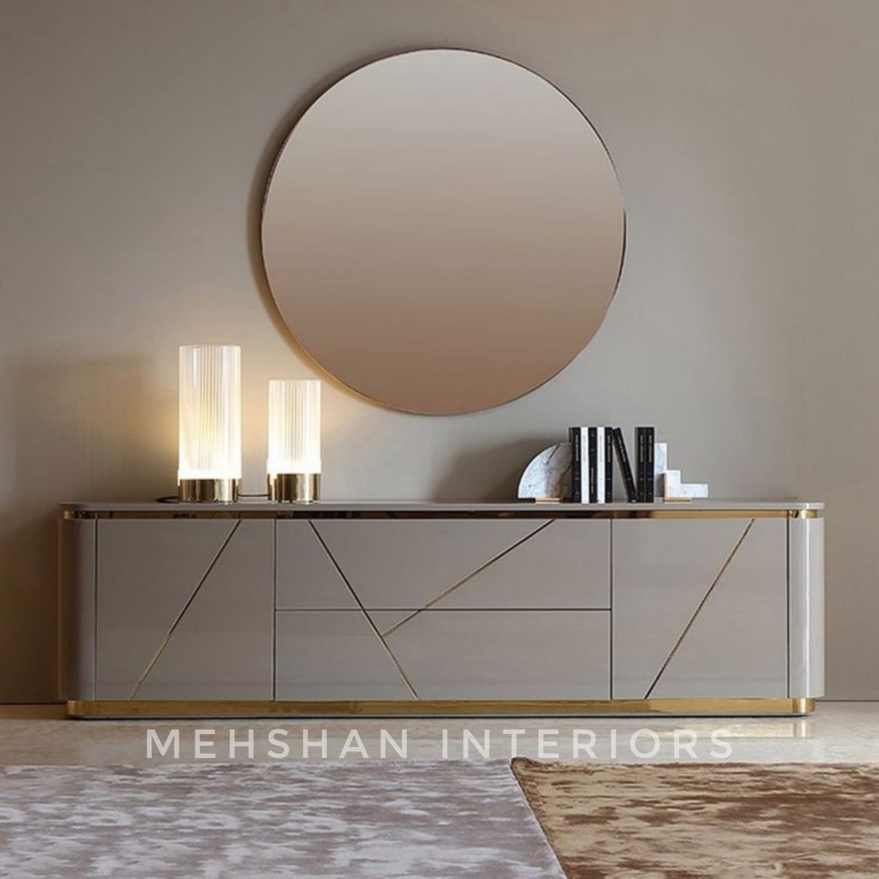 Good Quality Console Table With Mirror Mehshan Interiors