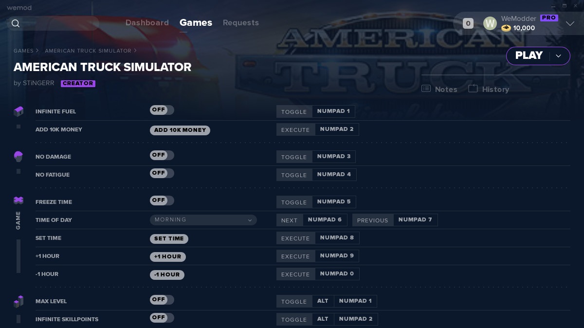 American Truck Simulator Cheat Engine Table