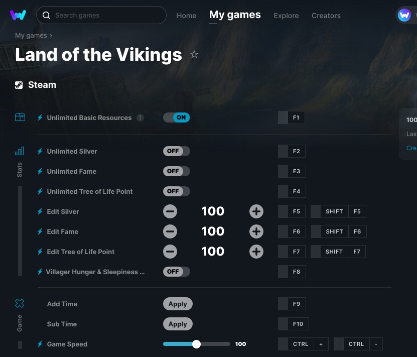 Land of the Vikings Trainer (1.2.1) Latest Version
