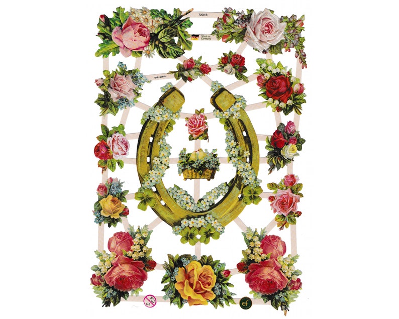 German Paper Scraps Horseshoe 176 Meissa print