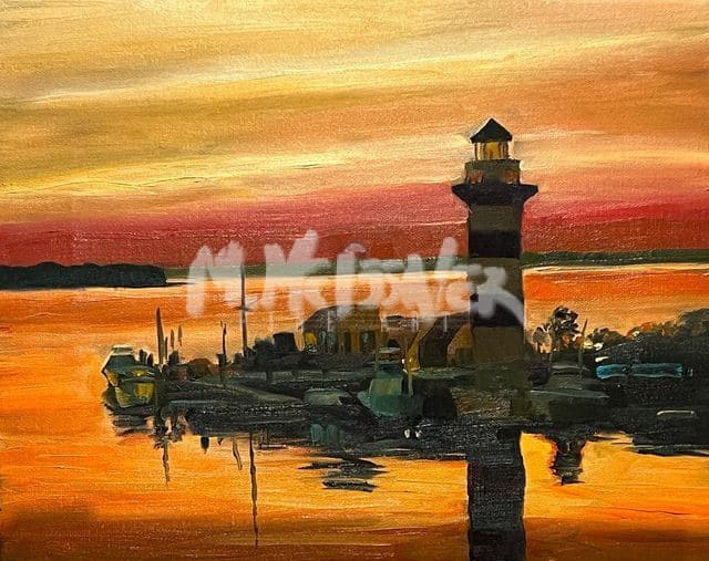 Harbour Town Sunset Art by Michael Meissner