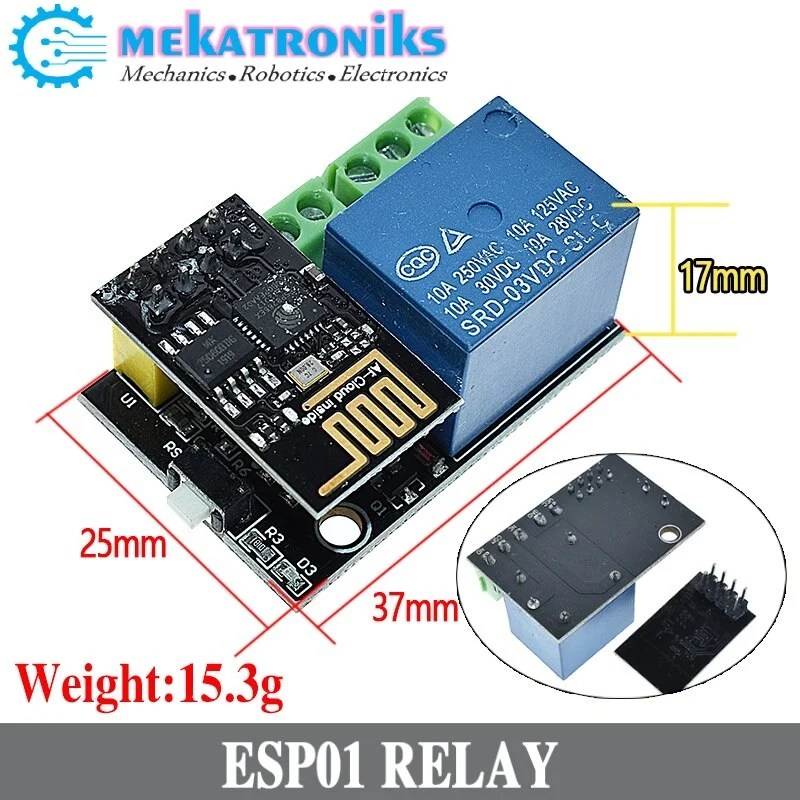 ESP-01 Relay Module ⋆ Mekatroniks.com